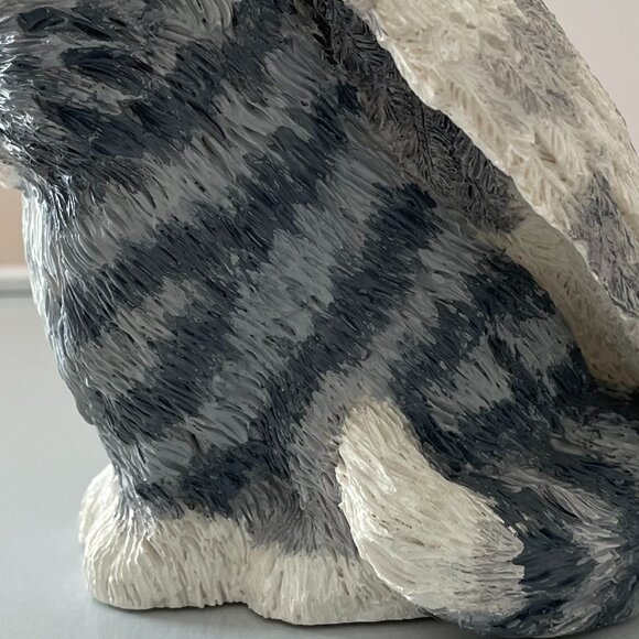 Angel Cat Resin Statue Gray Tabby 5" 1998 Cuddly Creations by Angel Originals - Picture 7 of 11